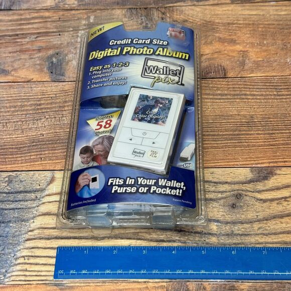 Digital Photo Album White Credit Card Size Wallet Pix Sealed New As Seen On TV - Picture 6 of 6